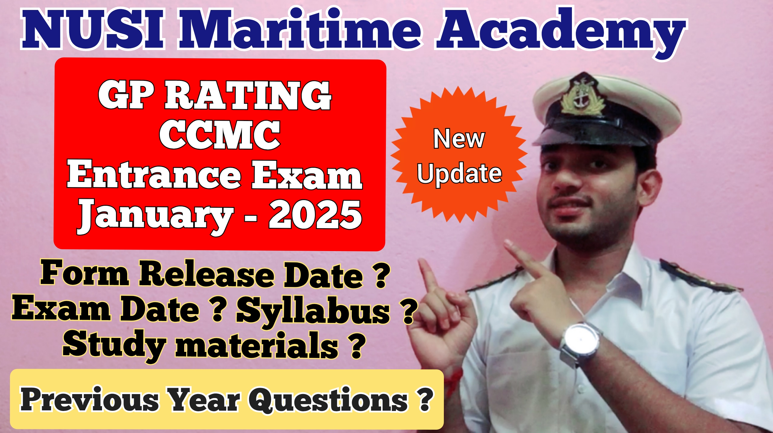 NUSI Maritime Academy GP Rating & CCMC Course for January 2025 Batch